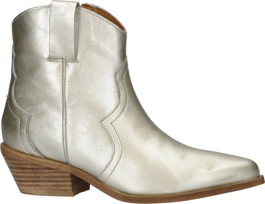 Nelson dames cowboy enkellaars Goud