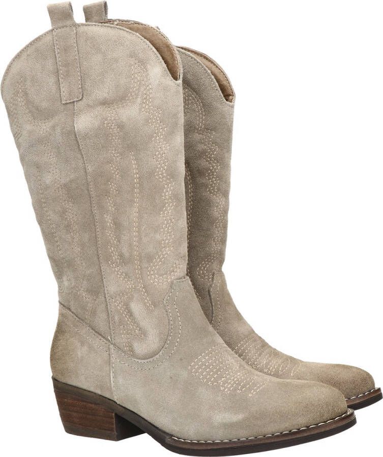 Nelson suède cowboylaarzen beige