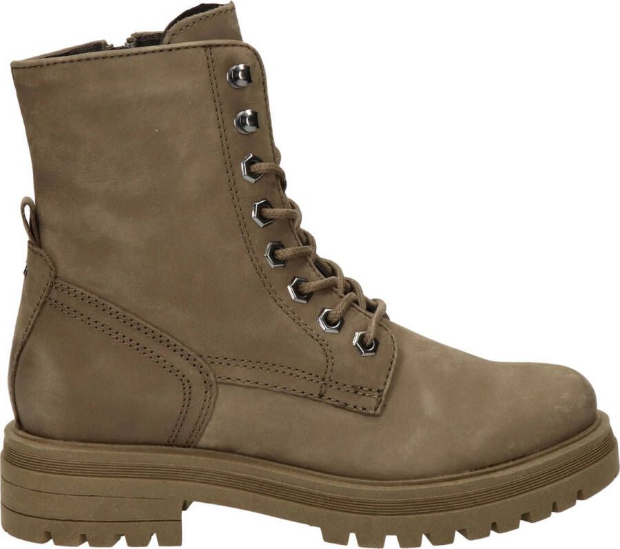 Nelson nubuck veterboots groen