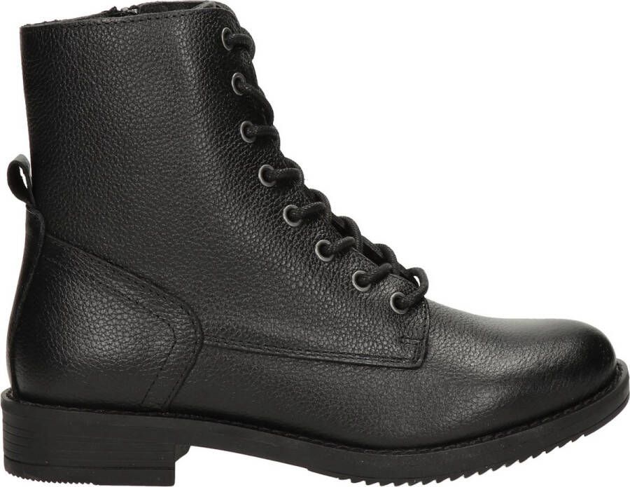 Nelson leren veterboots zwart