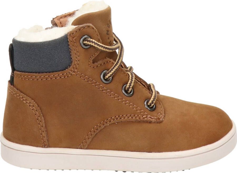 Nelson Kids nubuck veterboots cognac Bruin 25 | Enkelboot van