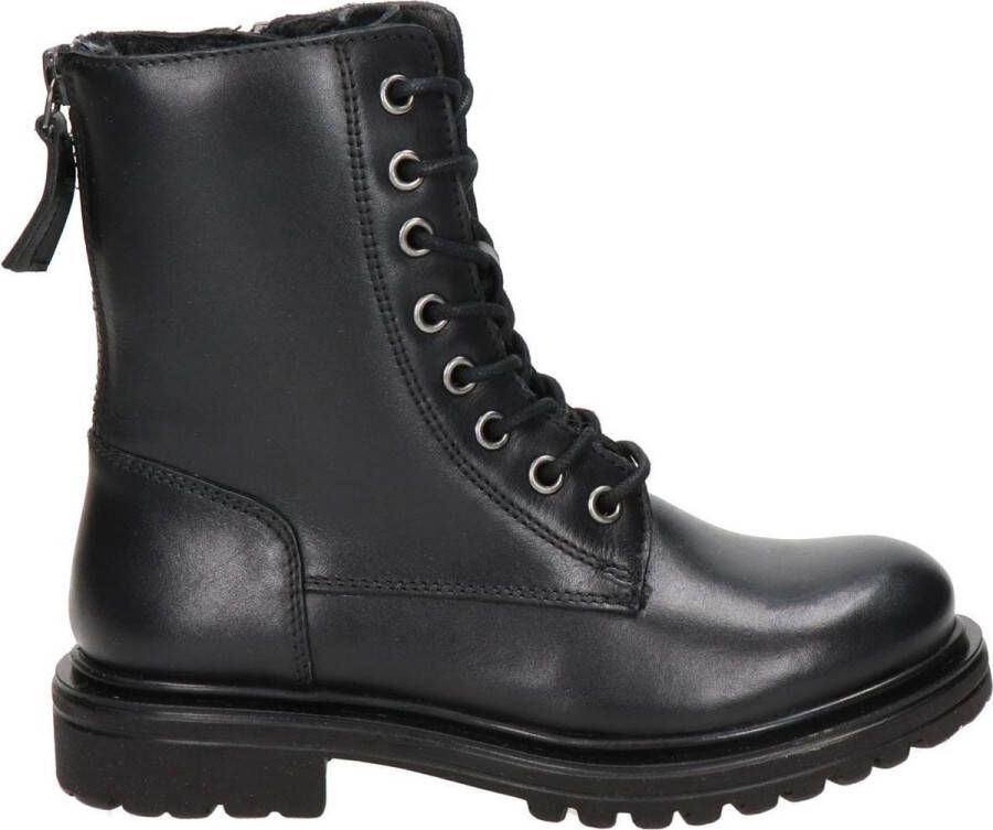 Nelson Kids leren veterboots zwart Meisjes Leer 33