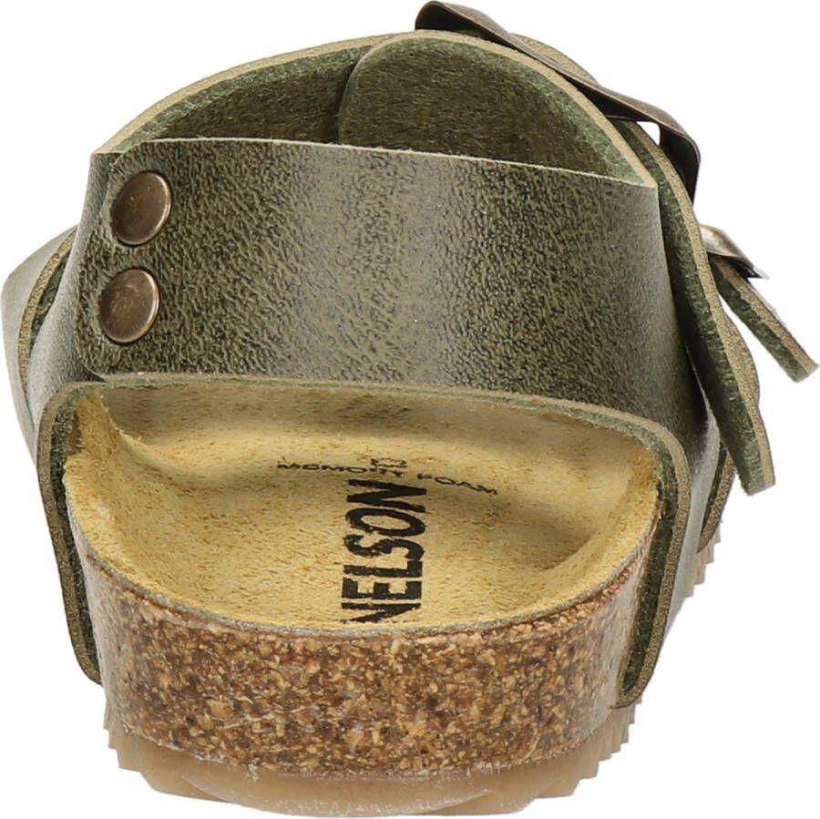 Nelson Kids sandalen kaki Groen Jongens Imitatieleer Effen 31