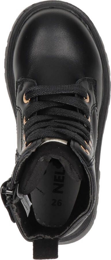 Nelson Kids veterboots zwart Meisjes Imitatieleer 28