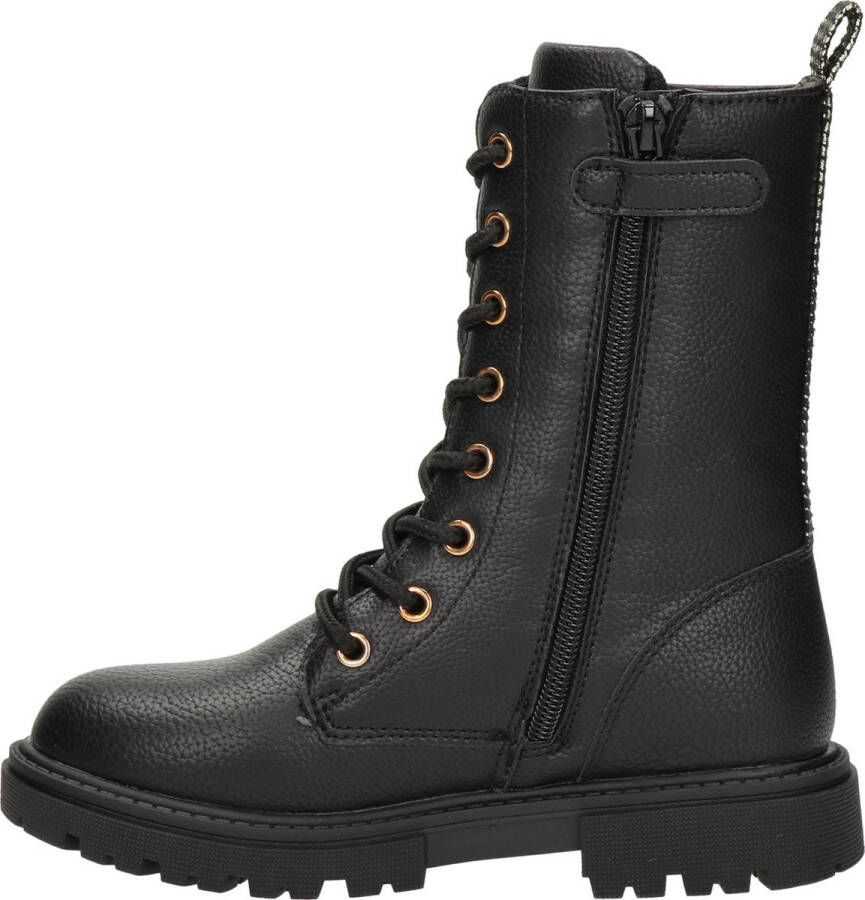 Nelson Kids veterboots zwart Meisjes Imitatieleer 36