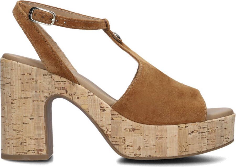 Nerogiardini Stijlvolle Cognac Suède Sandalen Brown Dames - Foto 2