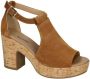 Nero Giardini -Dames cognac caramel sandalen - Thumbnail 2