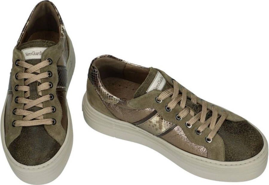 Nero Giardini -Dames taupe donker sneakers