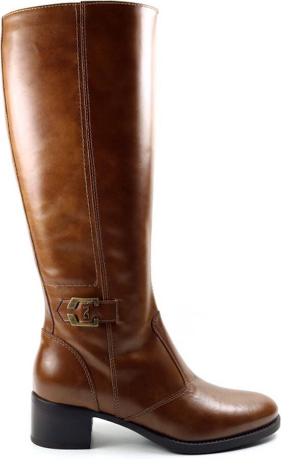 Nerogiardini Leren dameslaarzen met ritssluiting Brown Dames