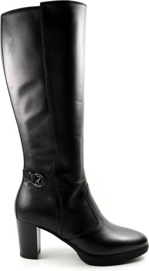 Nerogiardini Zwarte Italiaanse Laarzen met Metalen Details Black Dames