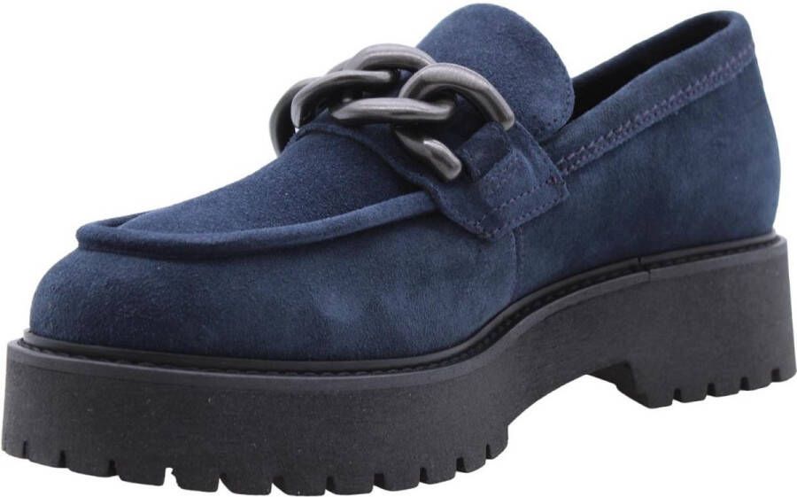 Nerogiardini Blauwe Suède Loafers Blue Dames