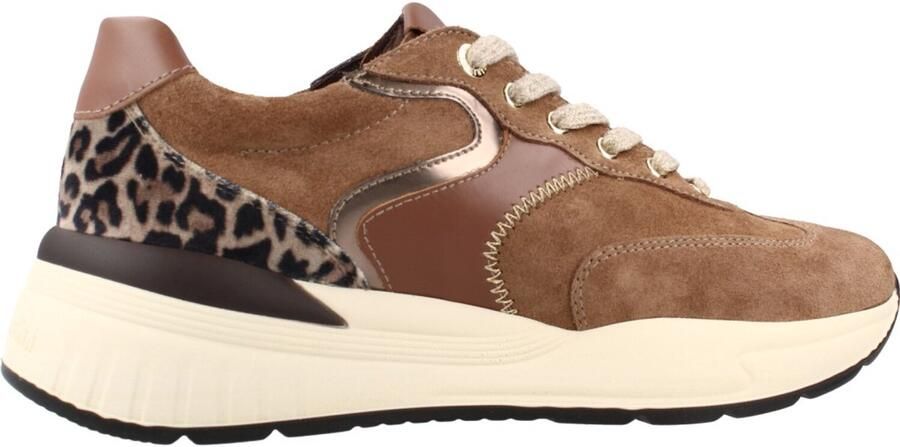 NeroGiardini -Sneaker Velours Armenia Leer T.Crom Taupe T.Pluvia Patroon 1 Fashion Wear Vrouwen