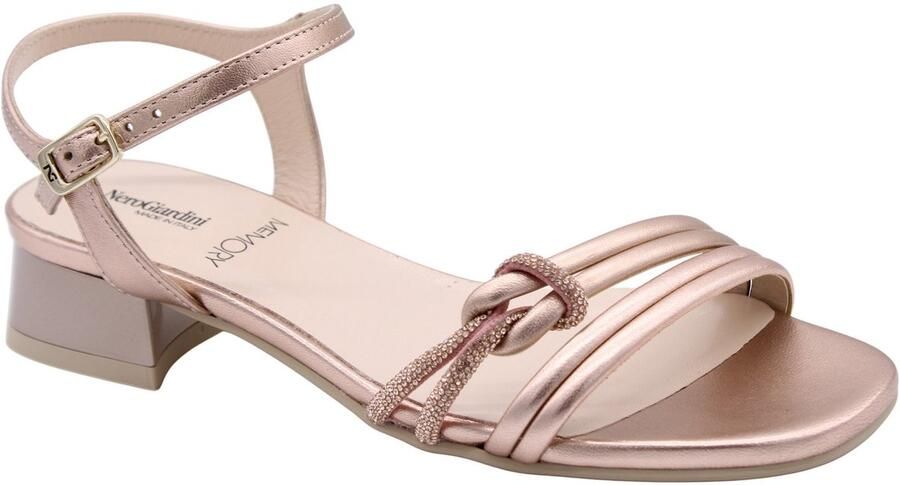Nero Giardini -Dames roze-goud metallic sandalen