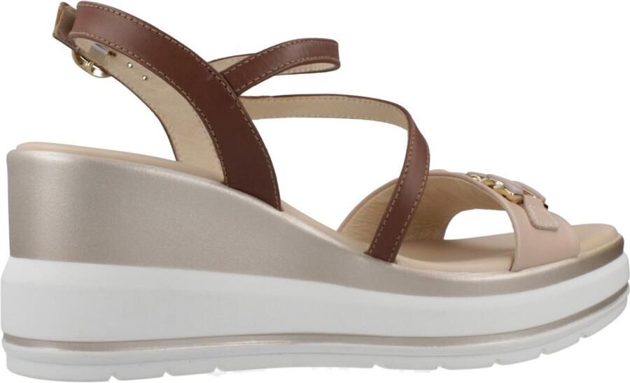 NeroGiardini Sandalen met sleehak Armenia Cuoio Poli.Ussita 42695 Bi