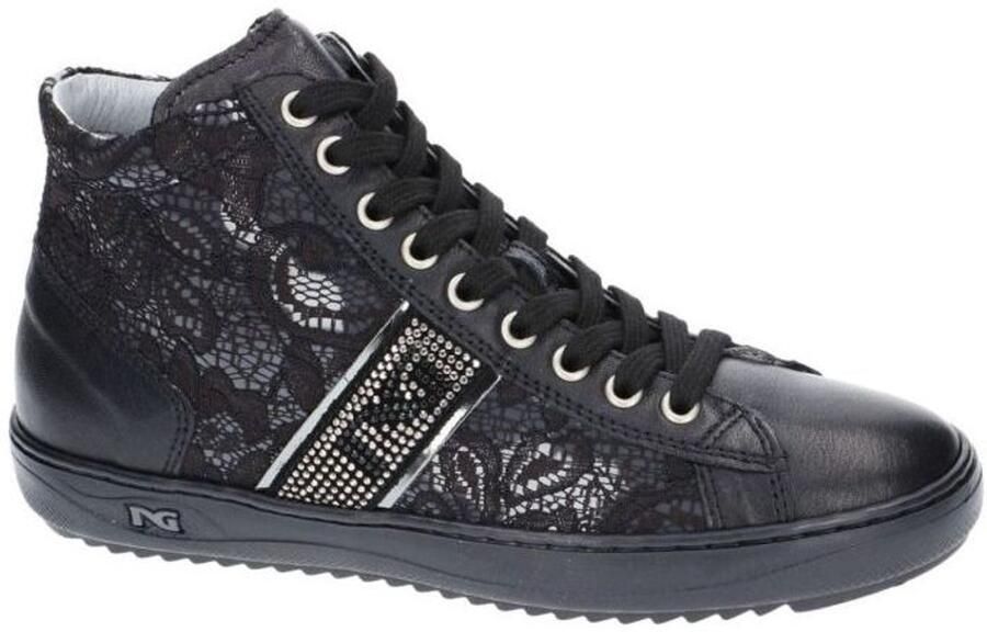 Nero Giardini -Dames zwart hoge sneakers