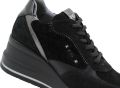 NeroGiardini Sneakers Arold Velo Guanto T.Patty T.Brill Antracite P - Zwart