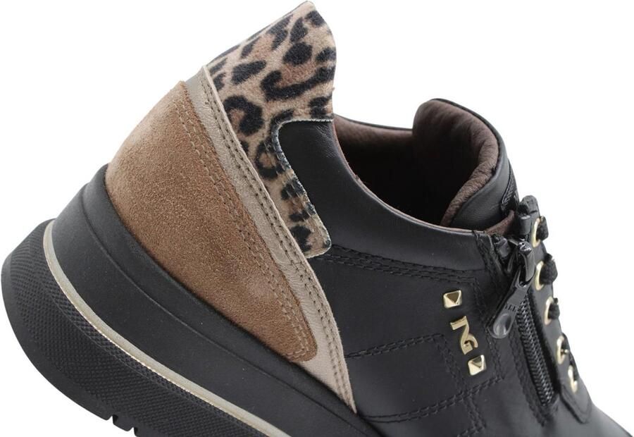 Nero Giardini NeroGiardini I610736D-100 Guanto Nero Zwarte dames sneaker