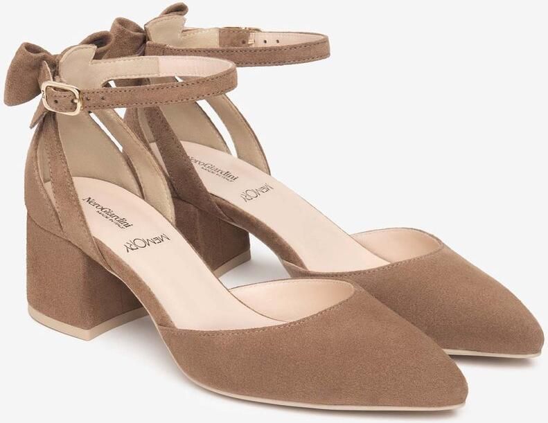 NeroGiardini Velour Tpu Tenna Natural Hoge Hakken Fashion Wear Vrouwen