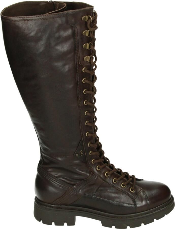 Nero Giardini I618093D Hoge sneakers Veterboots Dames veterschoenen Dames sneakersHalf-hoge schoenen Bruin