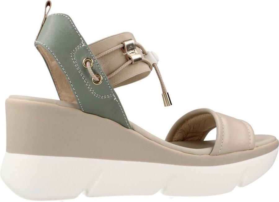 NeroGiardini Sandalen met sleehak Nappa Pandora Nappa Pandora Salvia Elastico