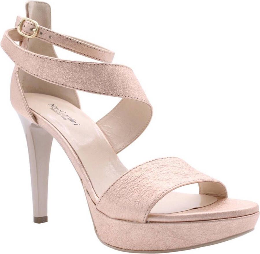 Nerogiardini Luxe Strass Sandalen voor speciale gelegenheden Beige Dames