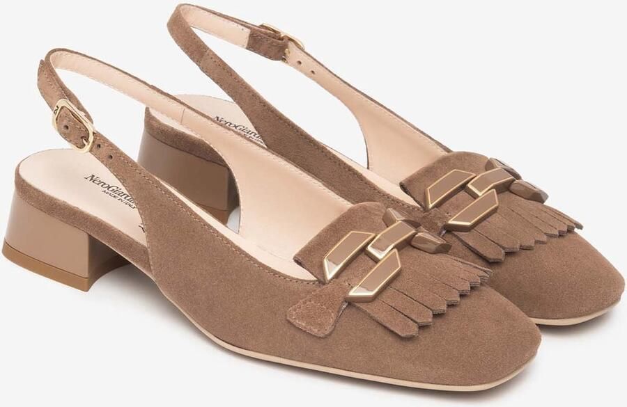 NeroGiardini Sandalen Velour Mou Tpu Genk Obera Natur Fashion Wear Vrouwen