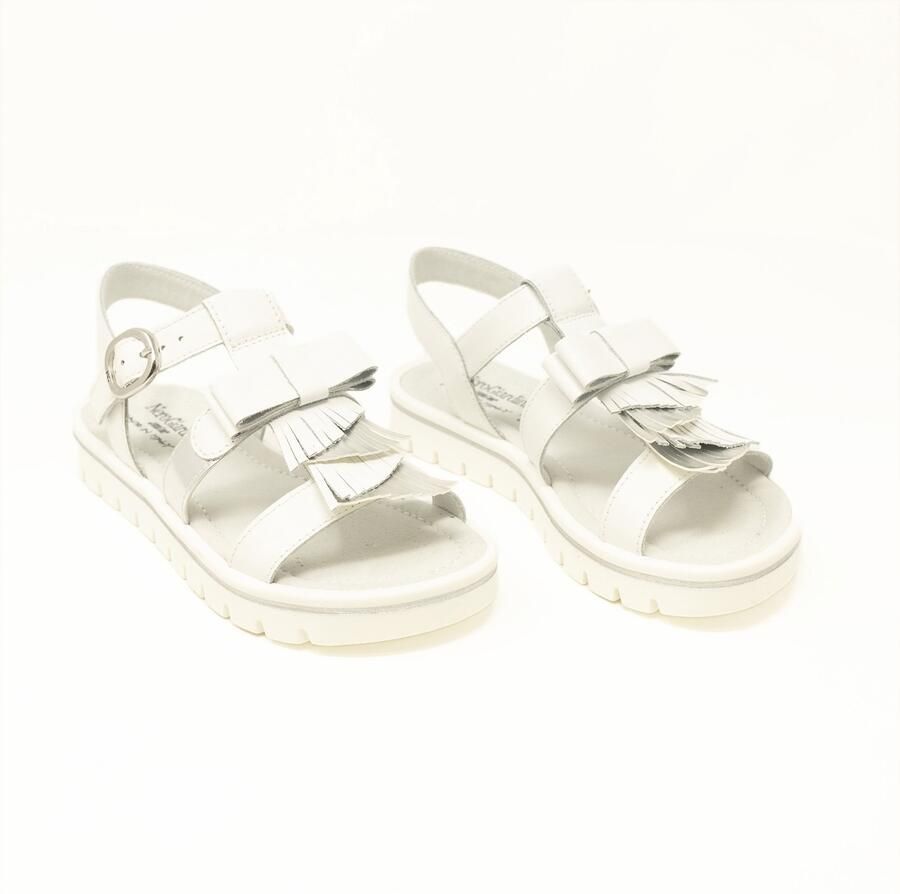 NeroGiardini Sandalo Loira Bianco T.Brill Col.Argento Fashion Wear Kinderen