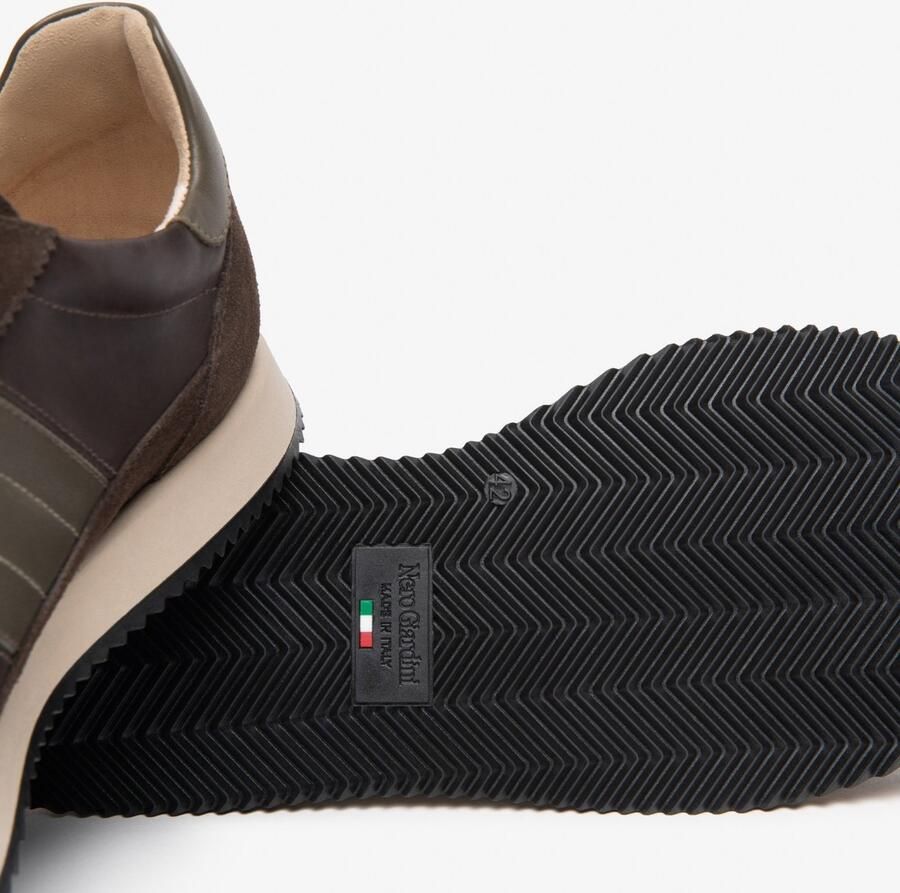 NeroGiardini Sneaker Arold Colo Kenia Caffe' Sauvage Oliva Tr Palermo T Fashion Wear Volwassen