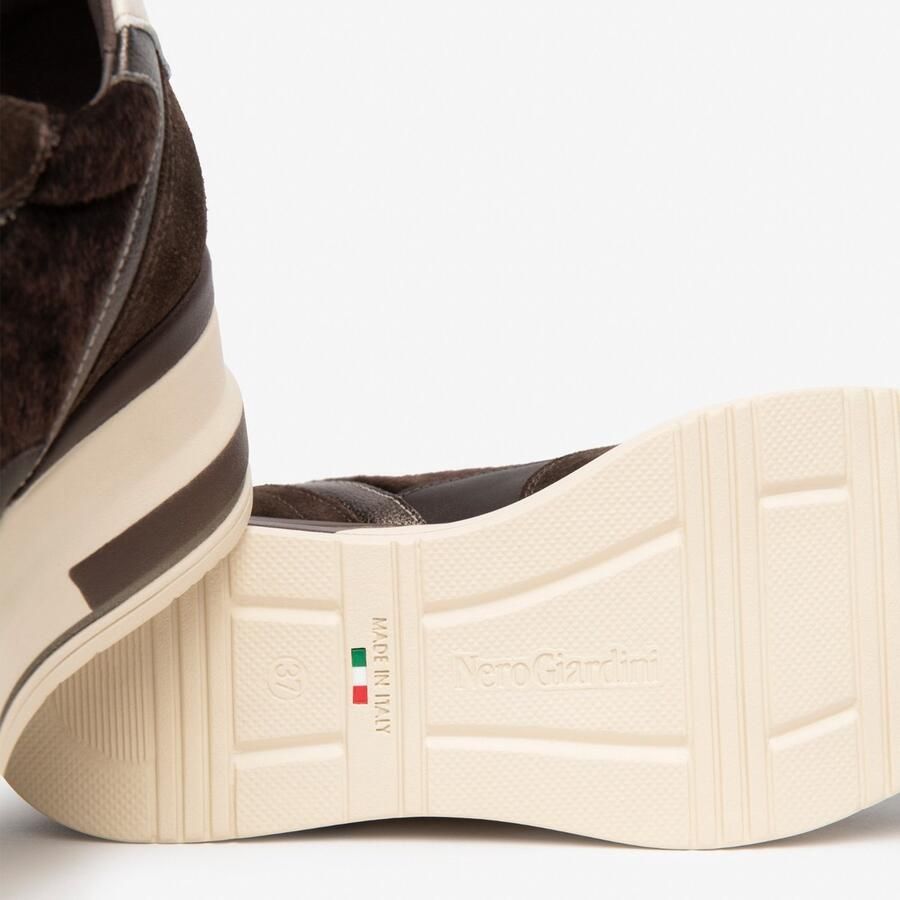 NeroGiardini Sneaker Arold Colo Savana Brown T.Patty Omega P Fashion Wear Vrouwen