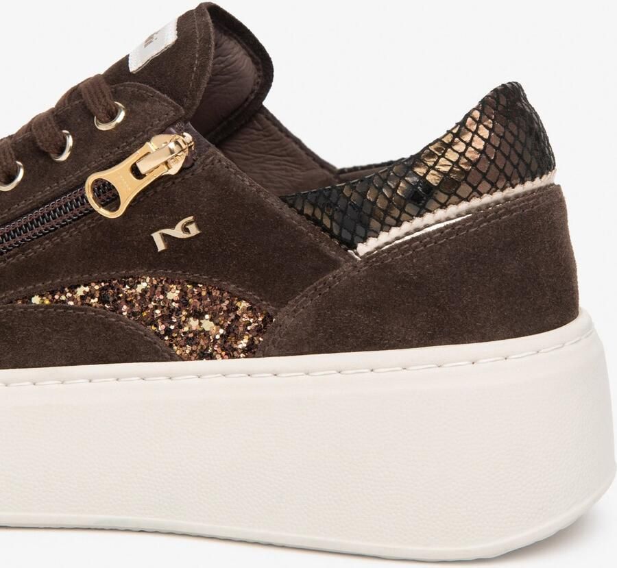 NeroGiardini Sneaker Arold Colo T.Glitter Gr.Top Bruin Turandot Potting S Fashion Wear Vrouwen - Foto 2