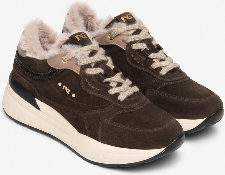 NeroGiardini Sneaker Arold Kleur Gaucho Tortora Turandot Potting Soi Pu. Fashion Wear Vrouwen