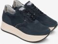 NeroGiardini Sneaker Velour 225 T.Brill Antraciet Pu.Evora B16495 Fashion Wear Vrouwen - Blauw