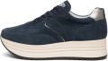 NeroGiardini Sneaker Velour 225 T.Brill Antraciet Pu.Evora B16495 Fashion Wear Vrouwen - Blauw