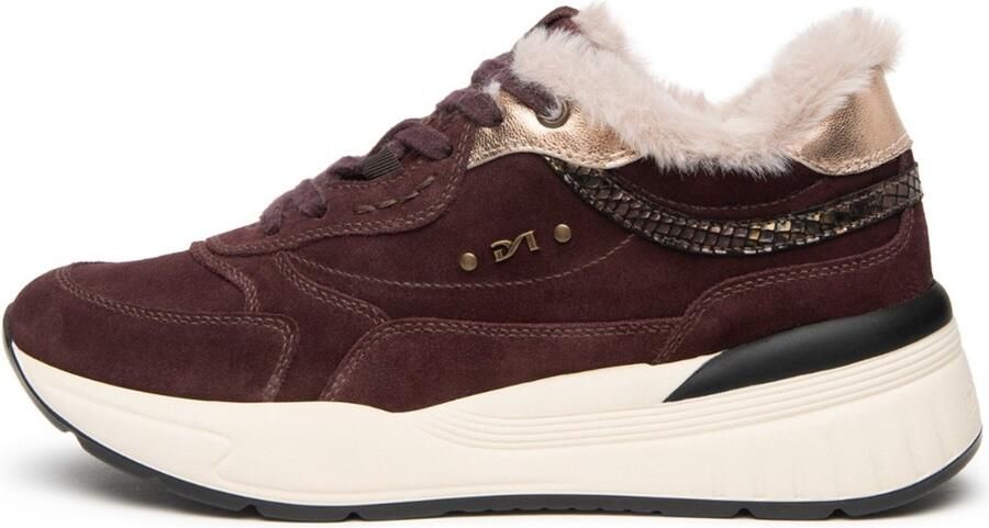 NeroGiardini Sneaker Velour Lunare Tortora Turandot Potting Soi Pu.Bide Fashion Wear Vrouwen