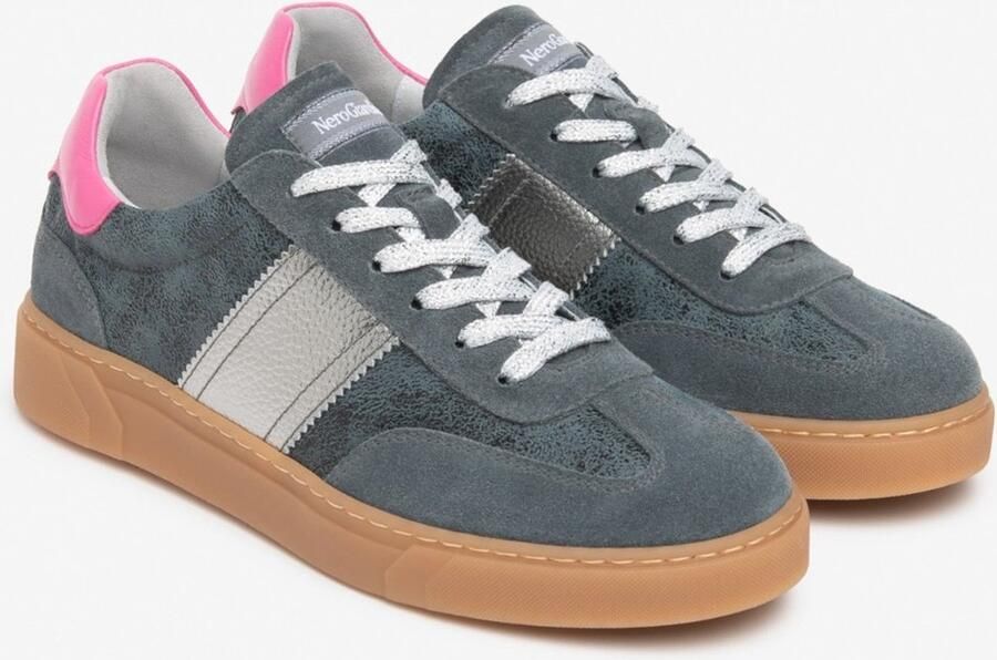 NeroGiardini Sneaker Velour Luxury Serena Sunrise Staal Nappa Pandora Fashion Wear Vrouwen
