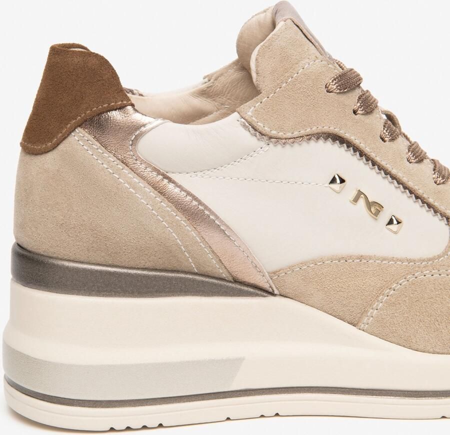 NeroGiardini Sneaker Velour Velvet Milk 1039 Lunare Tortora Velour Malt Fashion Wear Vrouwen