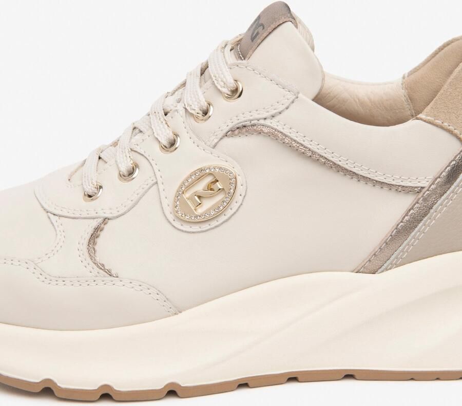 NeroGiardini Sneaker Velvet 1039 Etoile Leo Cairo Beige Velour Camel Pu Fashion Wear Vrouwen