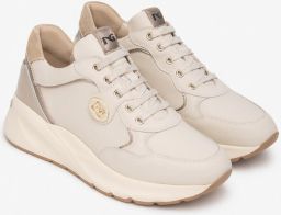 NeroGiardini Sneaker Velvet 1039 Etoile Leo Cairo Beige Velour Camel Pu Fashion Wear Vrouwen