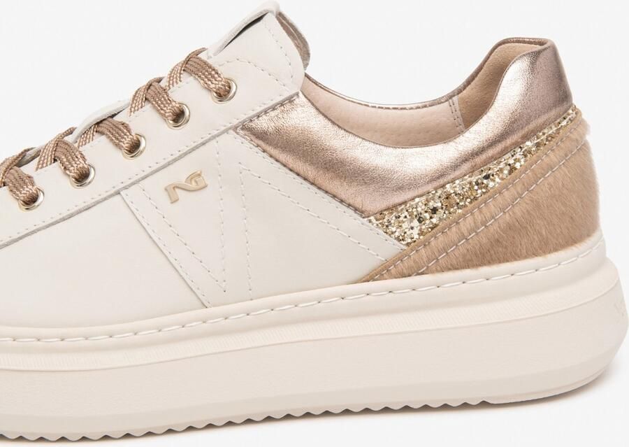 NeroGiardini Sneaker Velvet 1039 T.Patty Kameel T.Glitter Gr.Top Pla Lun Fashion Wear Vrouwen