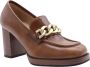 Nerogiardini Hoge Decollete in Leer Brown Dames - Thumbnail 1