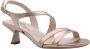 Nerogiardini Gouden gelamineerde sandalen met uitlopende hak - Thumbnail 3