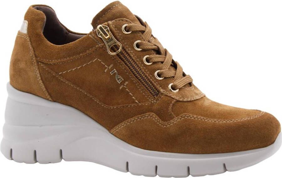 Nerogiardini Bruine Italiaanse Sneakers met DryGo! Technologie Brown Dames