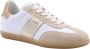 Nerogiardini Witte en beige leren sneakers met gouden metallic details - Thumbnail 1