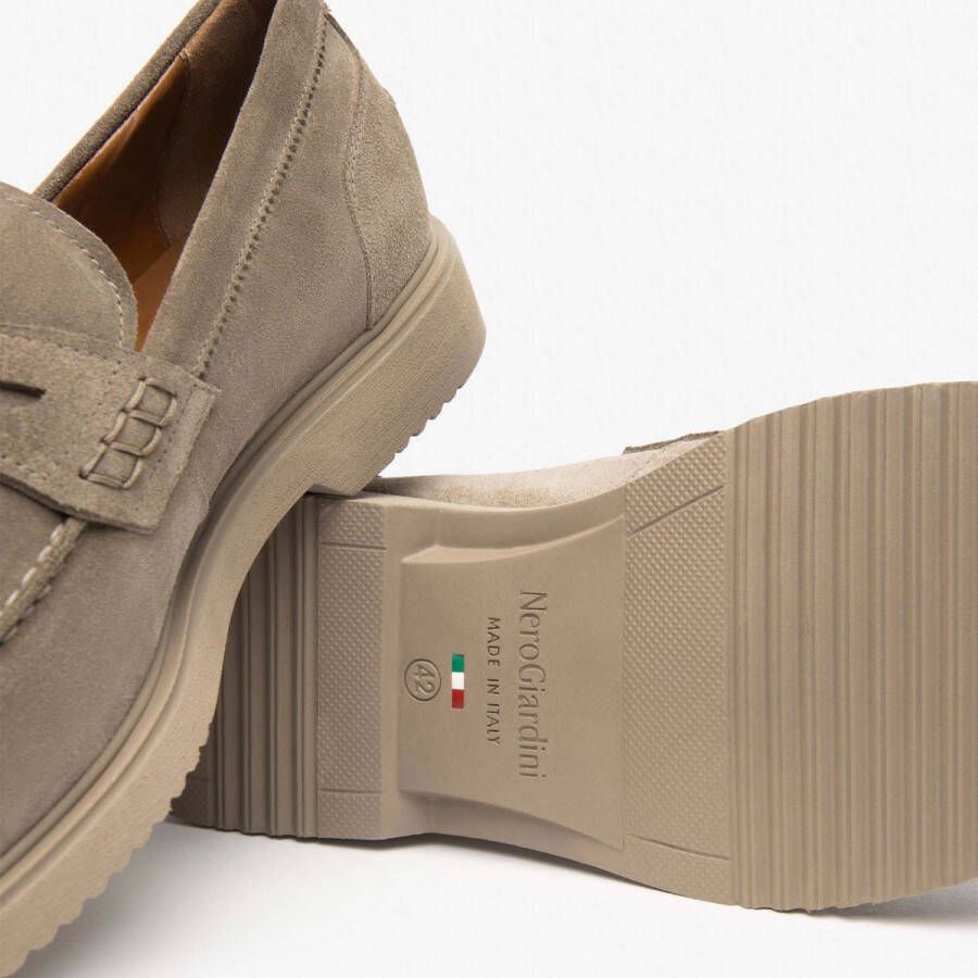 NeroGiardini Arold Velo Klei Pu Sneaker Gubbio L18325 Bei Streetwear Volwassen