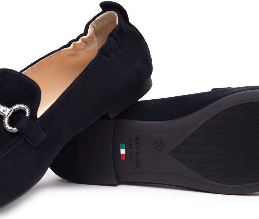 NeroGiardini Elegante Schoenen Amalfi Indios Blauw Tpu Bella Zwart Streetwear Vrouwen