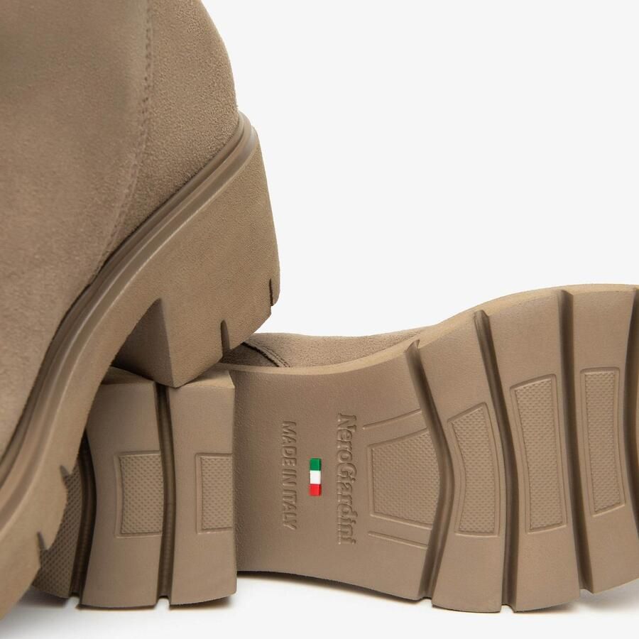 NeroGiardini Arold Eva Urbana Taupe Laarzen 6 Fashion Wear Vrouwen