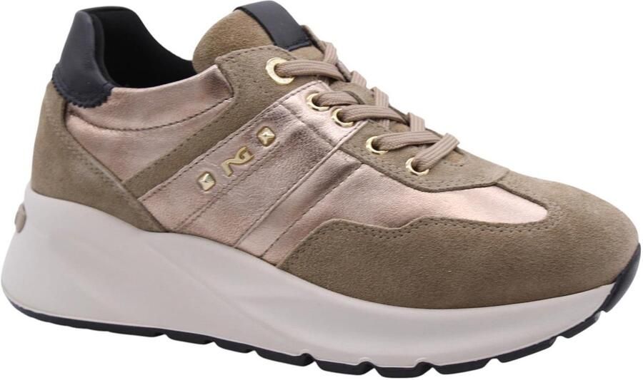 NeroGiardini Arold Lunare Sneaker Met Zwarte Handschoenen En Schitterend Platform Streetwear Vrouwen
