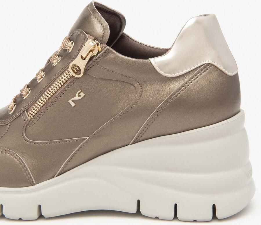 NeroGiardini Sneaker Bagoya Zwarte Handschoen T.Glitter Gr.Gl01 Ne Velour Bor Fashion Wear Vrouwen