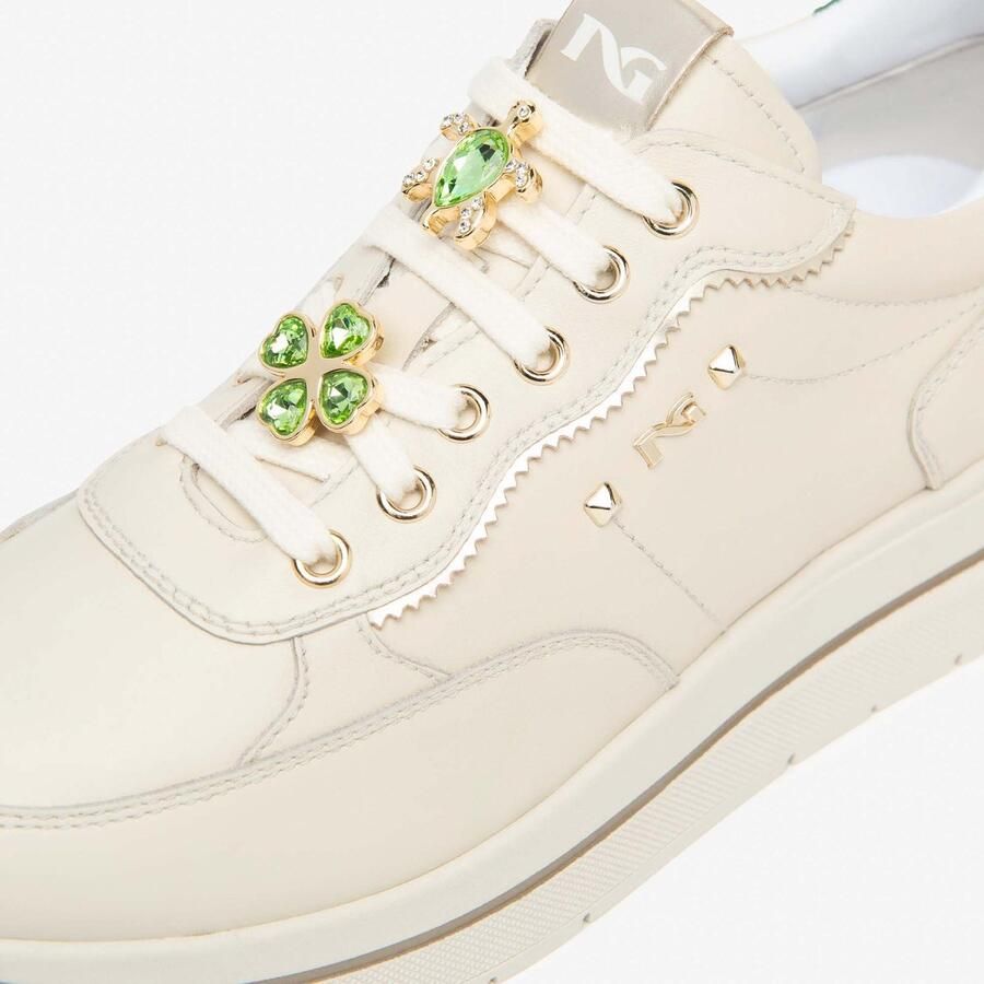 NeroGiardini Fluwelen Sneaker 1039 Nappa Lux Groen 2251 T.Brill Platinum 6 Fashion Wear Vrouwen