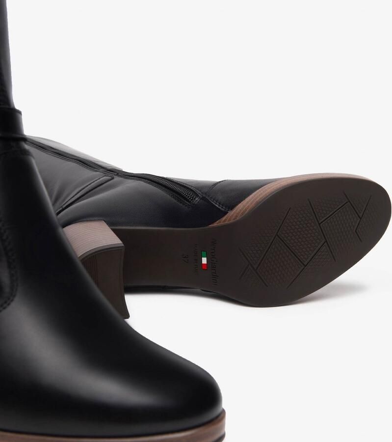 NeroGiardini Laarzen Zwart Tpu Handschoen Met Gat + T Fashion Wear Vrouwen